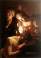 Samson And Delilah nighttime candlelit Gerard van Honthorst